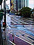 Crosswalk, Sunset & La Cienega, Rainy Sat. Morn, 05.03.03
